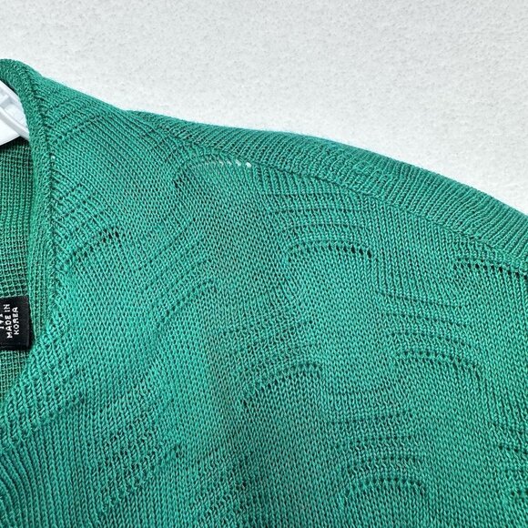 Misook Womens Knit Open Front Blazer Size M Kelly Green Career Business Classic - Picture 5 of 13